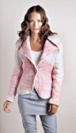 Nuno felted Jacket fitted in merino wool with hand by texturable, $210.00