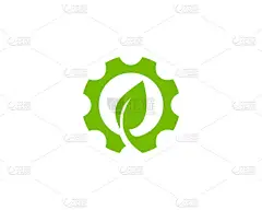 自然齿轮标志图标设计