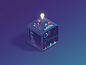 API Cube affinity designer dashboard power settings code isometric api data illustration