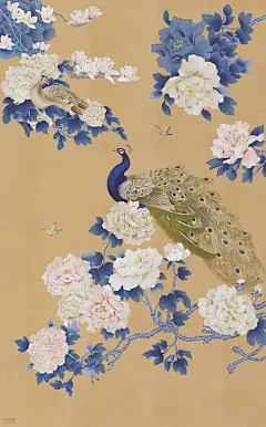 中式壁画|Chinese wallpaper
