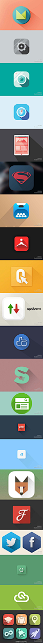 #扁平设计技巧#【扁平化设计2.0 – 长阴影设计趋势】图片来自http://t.cn/zQPPNVV，by@设计达人网 #采集大赛#