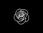 Rose pictogram - outline. Graphic symbol by Vera Matys.