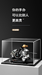 一体式亚克力展示盒透明手办防尘罩收纳盒适用乐高积木模型可定制-淘宝网