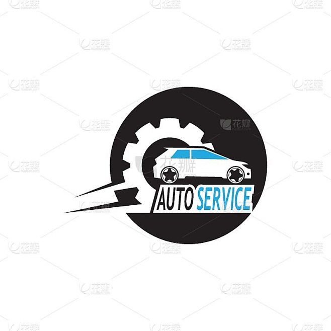 Auto car service design vector template