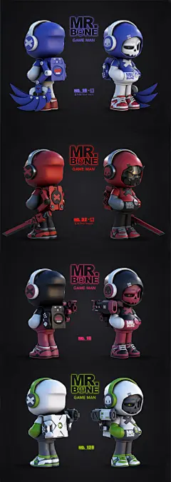 【独角兽】C预售模言工社MR.BONE骨头先生游戏致敬盲盒潮玩具手办-淘宝网