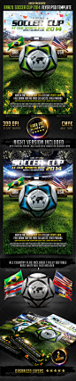 Brazil Soccer Cup 2014 Flyer Template - Sports Events