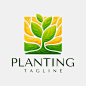 植物生长叶子标志logo矢量图设计素材
