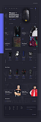 GamingGear. E-commerce Website : Task was simple for me: create modern and gaming feeling look of homepage Gaming-Gear WebShop. Mix of dark blue and purple, clear non-serif fonts let me achieved this I hope.It is a concept project. All images used in the 