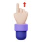 Swipe Up Hand Gesture 3D Illustration