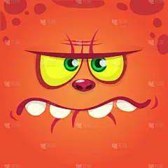 怪物,人的脸部,狂怒的,卡通,可爱的,怪异,面具,魔鬼,面部表情