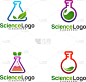 set nature lab logo design concept creative