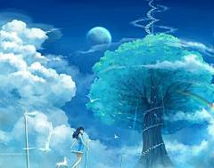 雨夜朦胧☆№采集到插画-天空