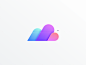 brand identity cloud colorful Data design Logo Design