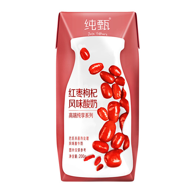 纯甄红枣枸杞风味酸牛乳200g*16包 ...