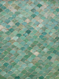 Aqua tiles in Marrakech #Morocco #scales This would look so great as the kitchen backsplash!: 