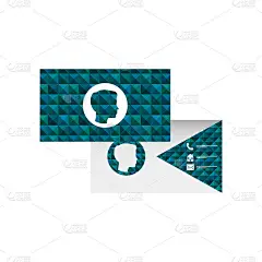 企业双面名片文具模板设计