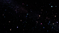 五颜六色的星星。可循环。夜空中点缀着繁星。