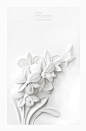 Paper Sculpture : White Thai Flowers : From papers to flowers.