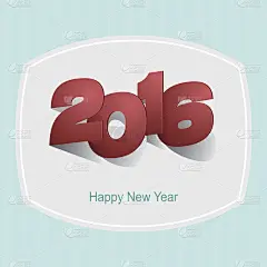 2016:信纸折页，新年快乐。