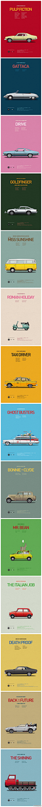 平面设计师Jesús Prudencio创作了这一系列复古车的海报。很有趣 via@杂生活 网