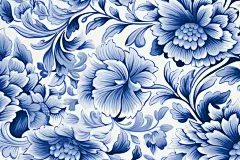 青花瓷图形插画绘画