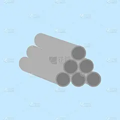 堆栈的工业管道矢量插图图形
