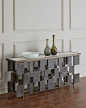 Layered Iron Console Table