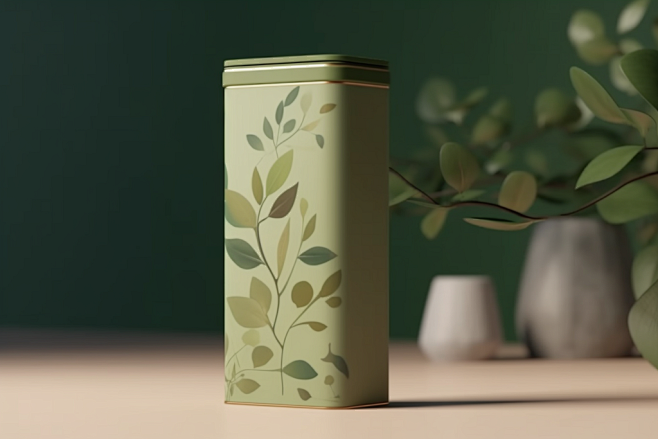 高端品牌茶叶罐装包装样机模型