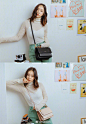 #时尚画报# 郑秀晶    拍摄与包包品牌合作画报。 ​​​​