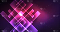 模板,现代,闪亮的,彩色图片,霓虹灯,正方形,黑色背景,暗色,技术,壁纸