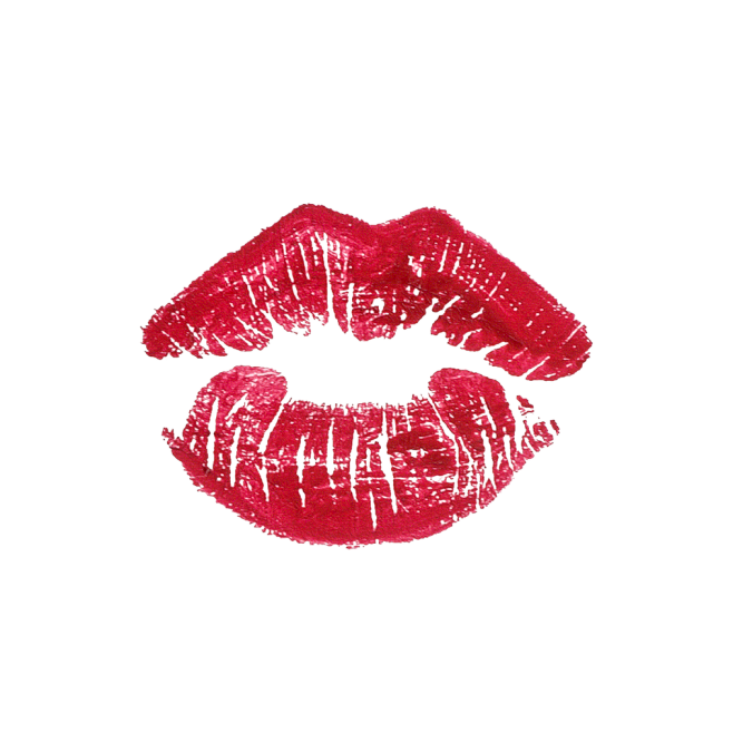 口红唇印性感腥红嘴唇吻痕设计免扣png图案印刷图标唯美ps素材
