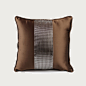 简约现代风格样板间咖啡色金属闪片抱枕客厅沙发丝光布靠背枕腰枕-淘宝网