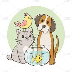 手绘宠物画像
