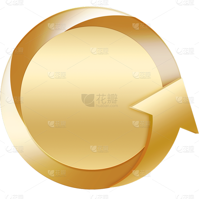 促销系列简约金属质感升级箭头+圆元素