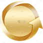 促销系列简约金属质感升级箭头+圆元素