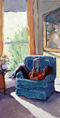 "Quiet Time in Favorite Chair" - Gina Brown: 