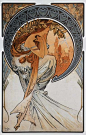 Alphonse Mucha - Four arts: The poetry