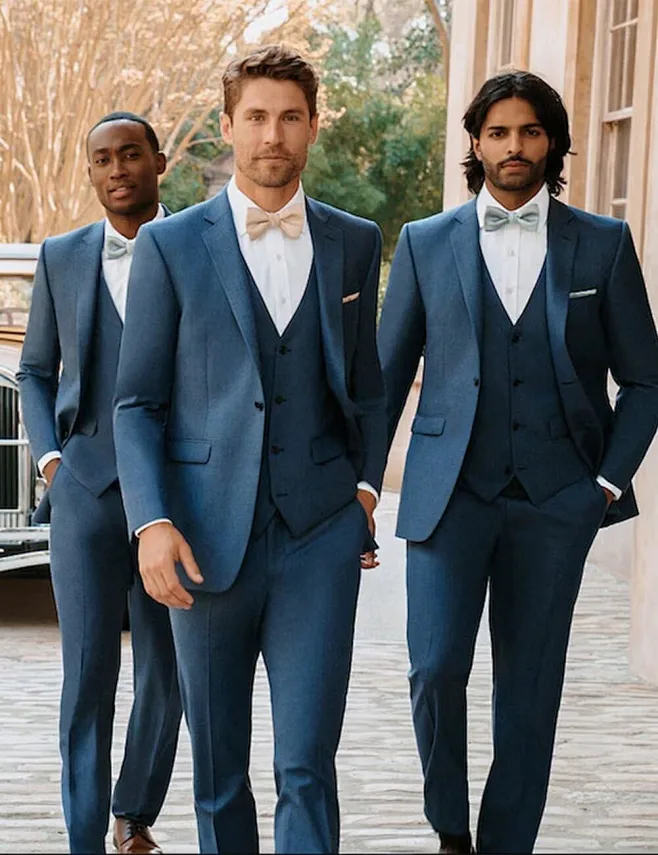 Wangyue Mens Suit 3 Piece Slim Fit Suit for Men Formal Business Suit ...