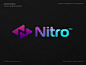 RTL Nitro Now - Logo Redesign Proposal ▶️ online show broadcast tv service stream fluent texture gradient logo trend modern logo future negative space logo n branding visual identity design identity logo rtl nitro