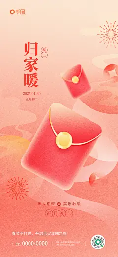 春节初一到初七年俗海报 - 小红书