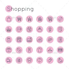 矢量圆购物图标——业务图标Vector Round Shopping Icons - Business Icons广告、添加、条形码、篮、盒,买电话,车,现金,支票,商业、信用卡、交付、平坦,礼物,图标,图标,互联网,标签,行,付款,促销,购买,销售,商店,购物,超市,用户界面,矢量,web ad, add, barcode, basket, box, buy, call, cart, cash, check, commerce, credit card, delivery, flat, gift, ic