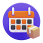 Delivery Schedule 3D Illustration