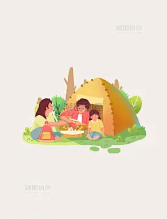 卡通四季春夏游玩帐篷野外