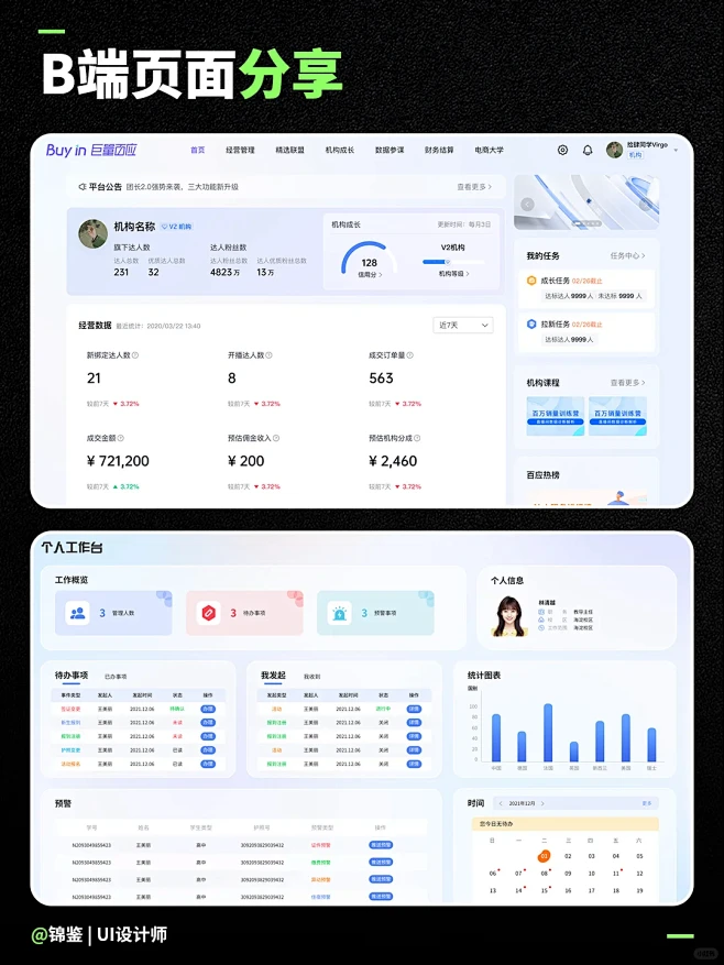 B端后台UI界面分享 - 小红书-花瓣网