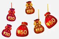 优惠满减券_新图网 https://ixintu.com 冬季促销 优惠券 代金券 满减券 福袋 卡通手绘
