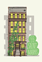 【插画】All the Buildings in New York（纽约的所有大楼），是现居纽约的澳大利亚插画师James Gulliver Hancock的一本插画书，希望画下纽约城的所有大楼，每一座楼都标明了具体的街区位置，官方网站：http://t.cn/zTRBXCR。