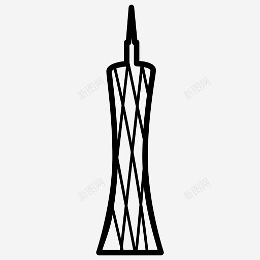 广州塔 标志 UI图标 设计图片 免费下载 页面网页 平面电商 创意素材