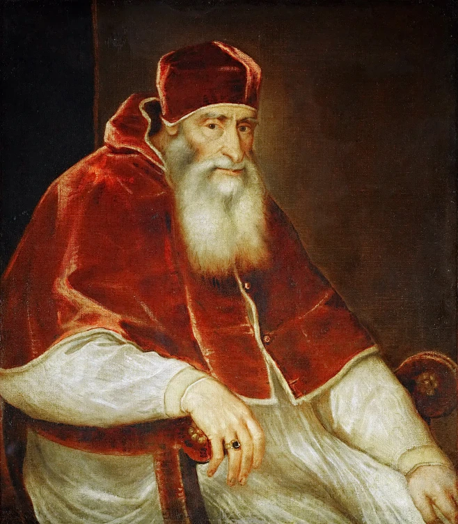 提香
保罗三世像 portrait of pope paul iii
1543年