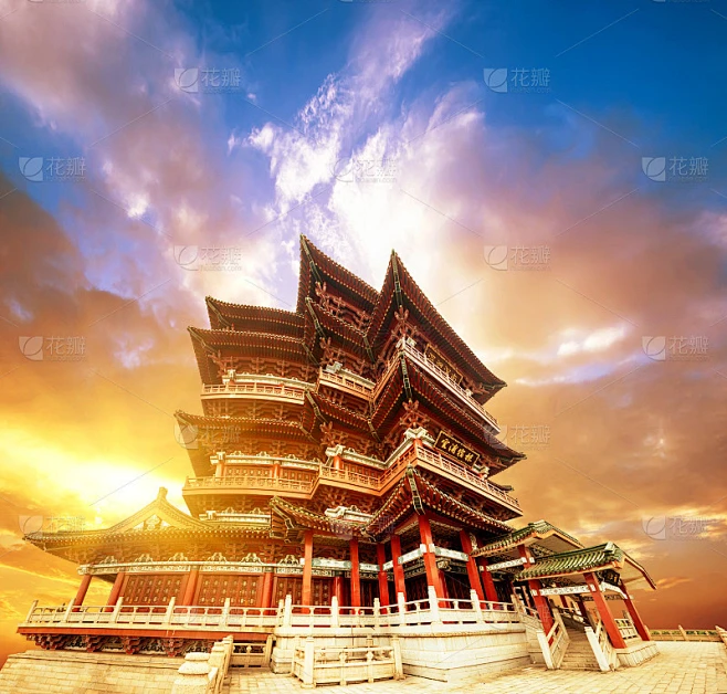中国古代建筑，古代宗教素材-花瓣网