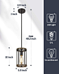 Eapudun Farmhouse Pendant Light, 1-Light Industrial Metal Wire Cage Hanging Lantern Ceiling Light Fixture for Kitchen Island Restaurant, Matte Black and Faux Wood Finish, PDA1141-FBDT-NEW - - Amazon.com